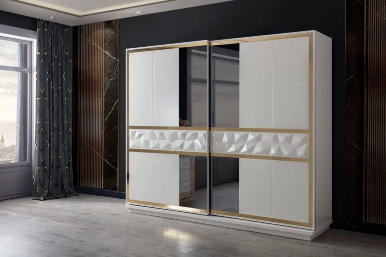 Белая спальня в стиле АРТ-Деко Луна Белая спальня в стиле АРТ-Деко Луна