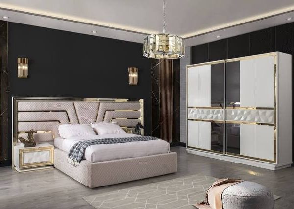 Белая спальня в стиле АРТ-Деко Луна