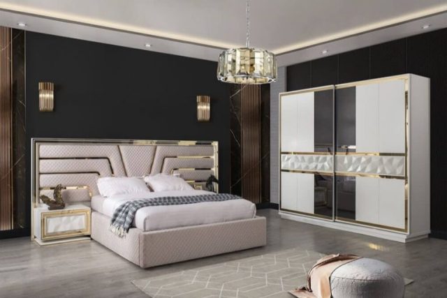 Белая спальня в стиле АРТ-Деко Луна Белая спальня в стиле АРТ-Деко Луна