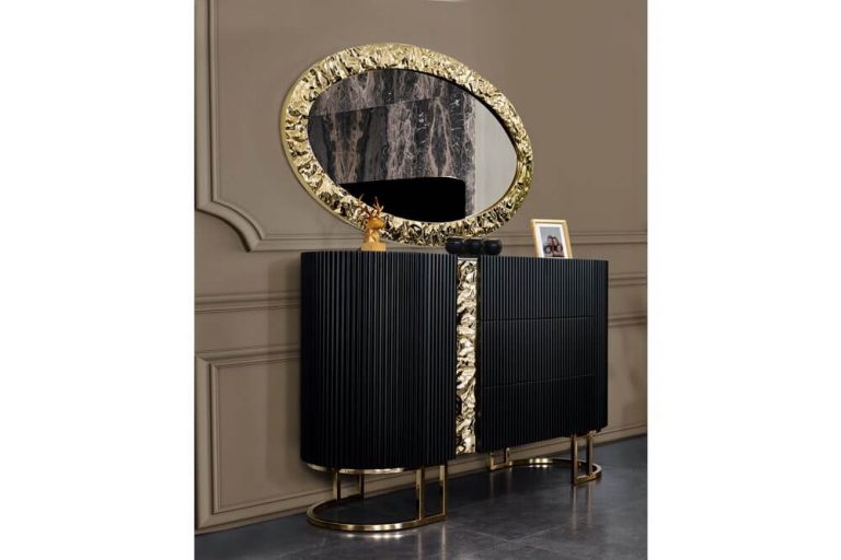 Черная мебель для спальни Лион, АРТ-Деко Черная мебель для спальни Лион, АРТ-Деко