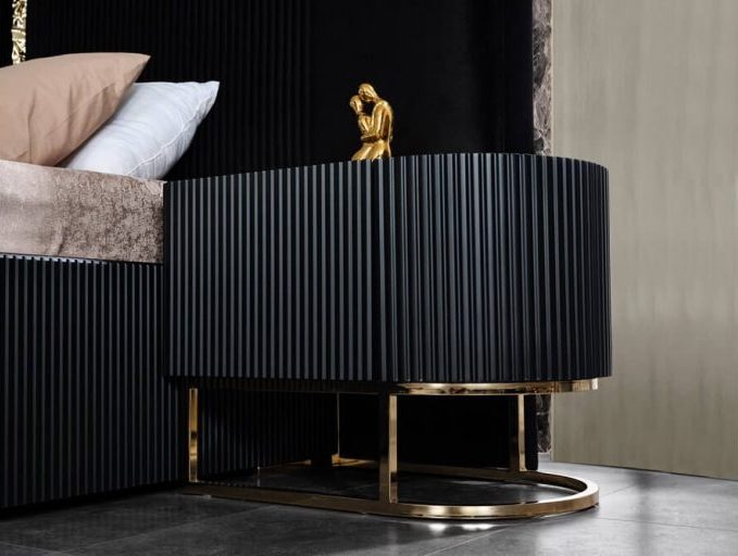 Черная мебель для спальни Лион, АРТ-Деко Черная мебель для спальни Лион, АРТ-Деко