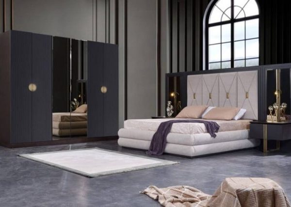 Серая спальня Мадрид в стиле АРТ-Деко