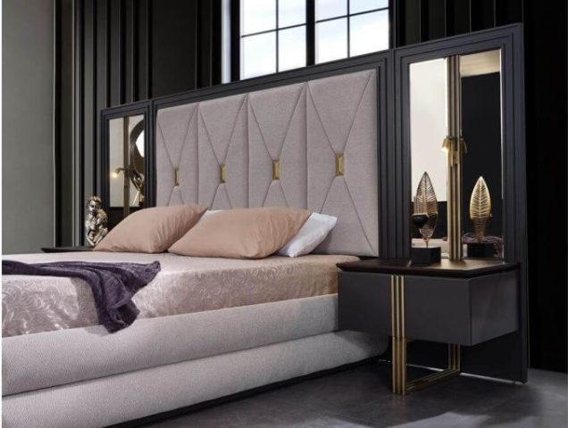Серая спальня Мадрид в стиле АРТ-Деко