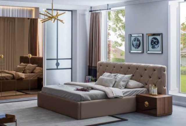 Коричневая спальня Нест