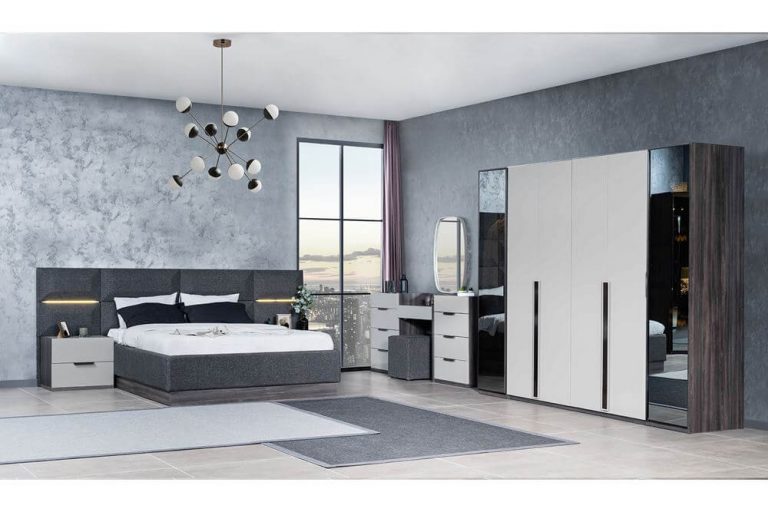 Серая спальня из МДФ Одесса, Турция Серая спальня из МДФ Одесса, Турция
