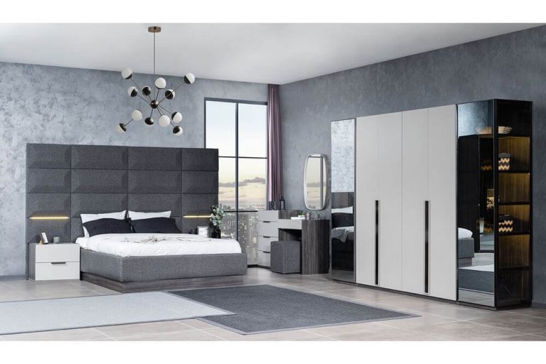 Серая спальня из МДФ Одесса, Турция Серая спальня из МДФ Одесса, Турция