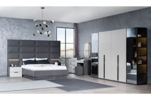 Серая спальня из МДФ Одесса, Турция