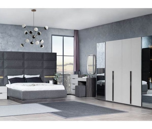 Серая спальня из МДФ Одесса, Турция