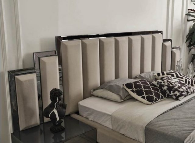 Серая зеркальная спальня Олимпия