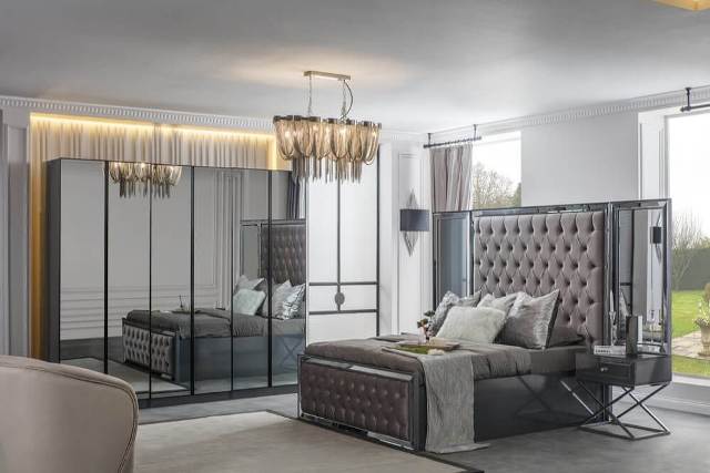 Серая зеркальная спальня Парма, Турция Серая зеркальная спальня Парма, Турция