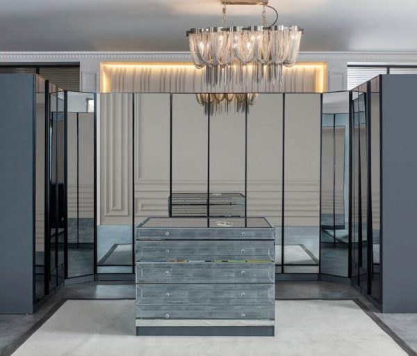 Серая зеркальная спальня Парма, Турция