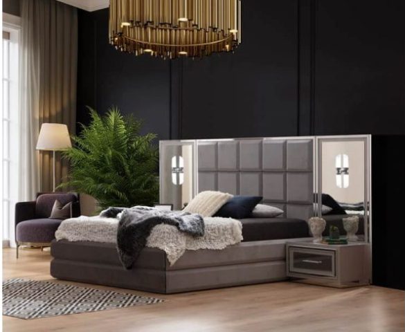 Модерновая серая спальня Призма