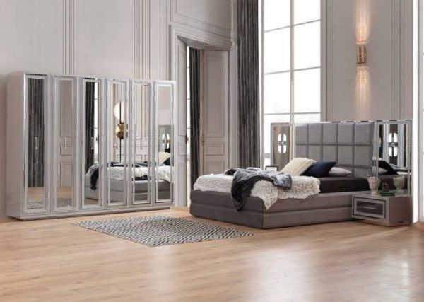 Модерновая серая спальня Призма