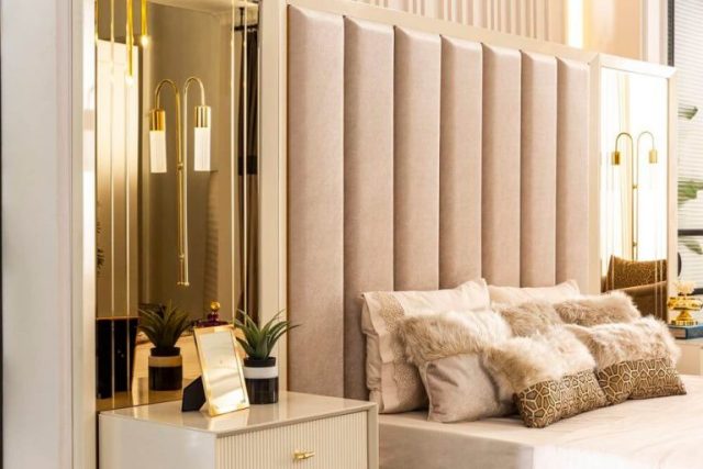 Бежевая спальня с золотом Соло, Турция Бежевая спальня с золотом Соло, Турция