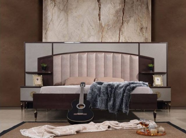Коричневая глянцевая спальня Венеция