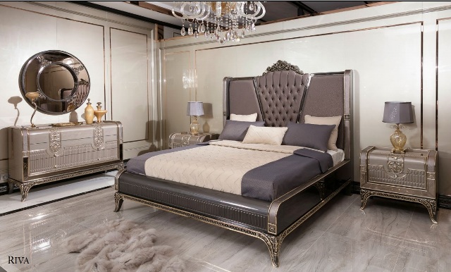 Серая спальня Рива в стиле АРТ-Деко Серая спальня Рива в стиле АРТ-Деко