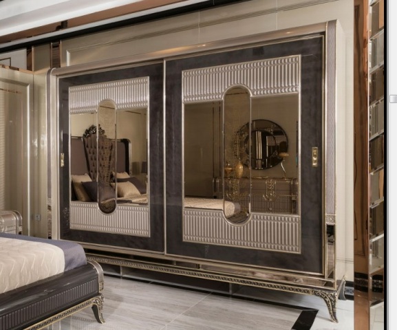 Серая спальня Рива в стиле АРТ-Деко