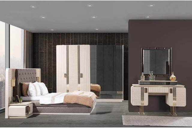 Кремовая спальня Альмира в стиле модерн Кремовая спальня Альмира в стиле модерн