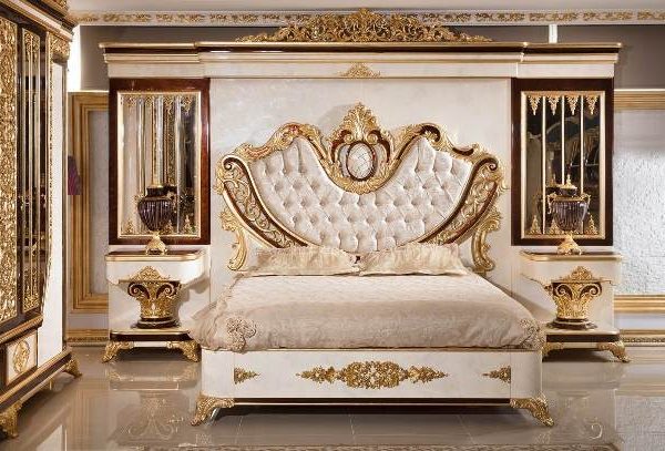 Белая спальня с золотом Якут, барокко
