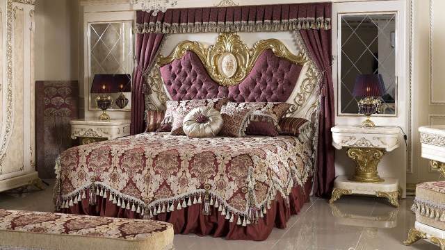 Белая спальня с золотом Якут, барокко Белая спальня с золотом Якут, барокко
