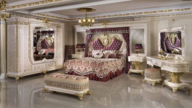 Белая спальня с золотом Якут, барокко Белая спальня с золотом Якут, барокко