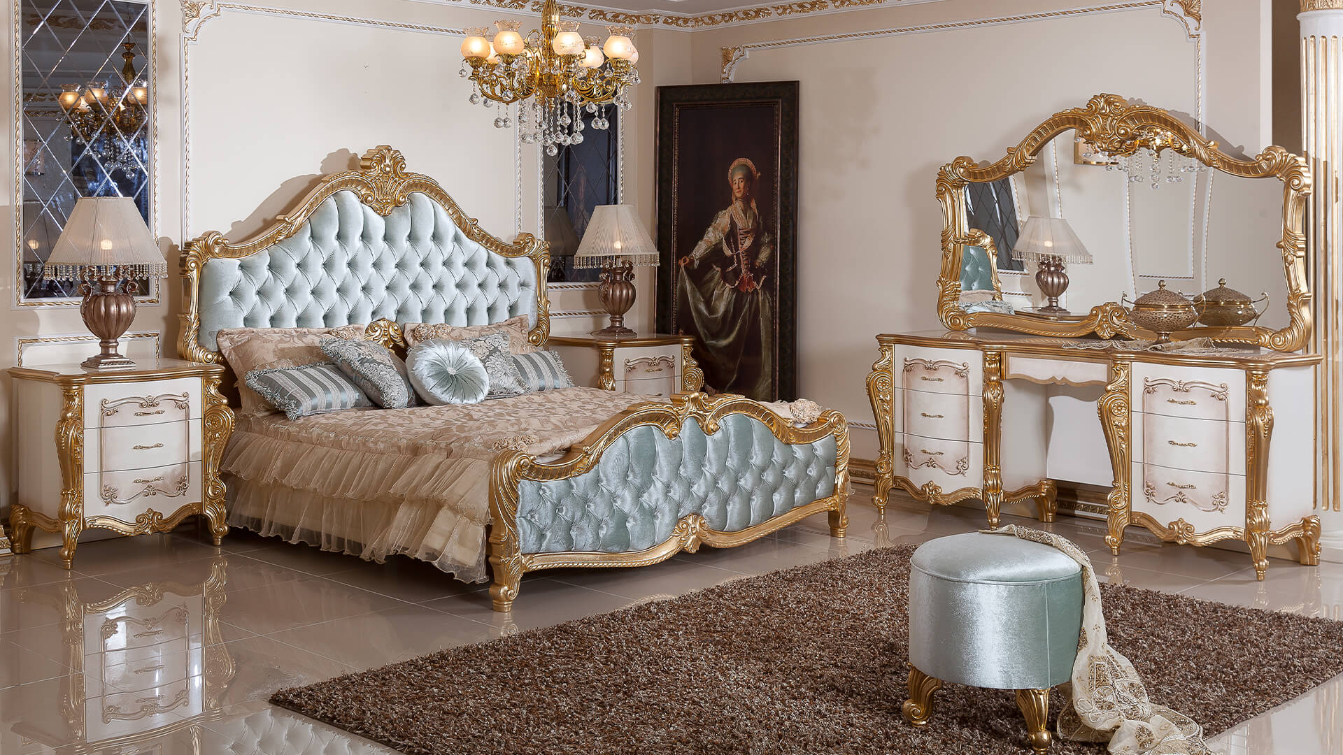 Белая мебель для спальни Инчи, Турция Белая мебель для спальни Инчи, Турция