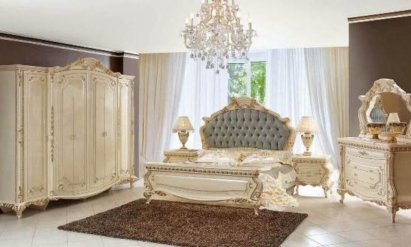 Белая мебель с золотом Изумруд