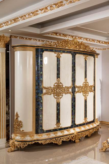 Белая мебель для спальни Султан, барокко Белая мебель для спальни Султан, барокко