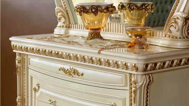 Белая мебель с золотом Изумруд Белая мебель с золотом Изумруд