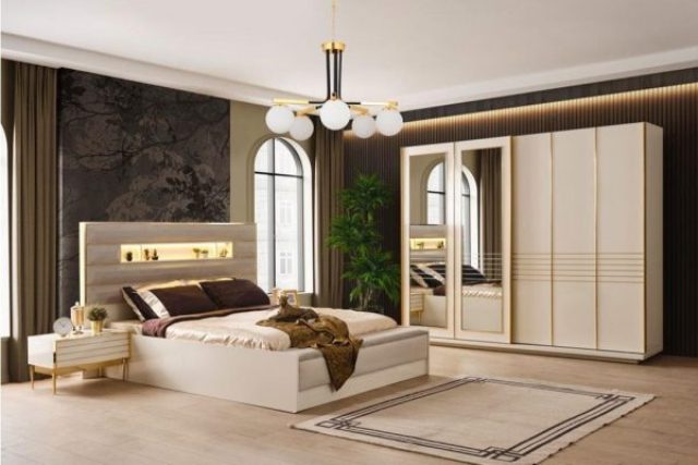 Бежевый спальный гарнитур Лев Бежевый спальный гарнитур Лев