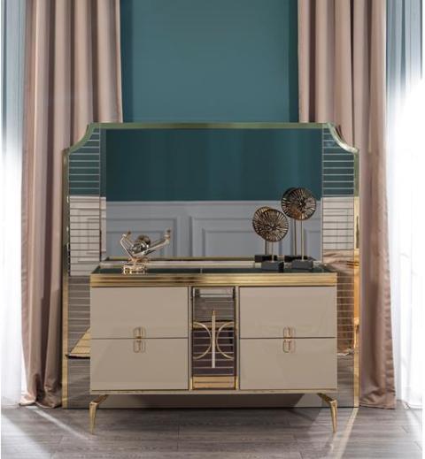 Бежевая спальня Маджестик, АРТ-Деко Бежевая спальня Маджестик, АРТ-Деко