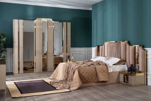 Бежевая спальня Маджестик, АРТ-Деко Бежевая спальня Маджестик, АРТ-Деко