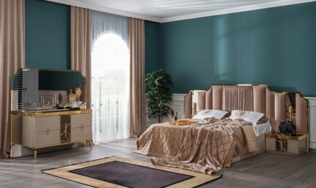 Бежевая спальня Маджестик, АРТ-Деко Бежевая спальня Маджестик, АРТ-Деко