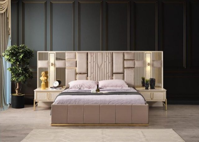 Бежевая спальня с золотом Седеф Спальня "Luxury", производство Турция