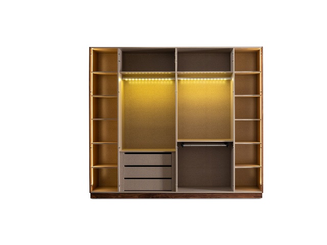 Коричневая спальня с золотом Вера, АРТ-Деко