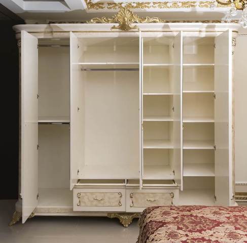 Белая спальня с золотом Якут, барокко Белая спальня с золотом Якут, барокко