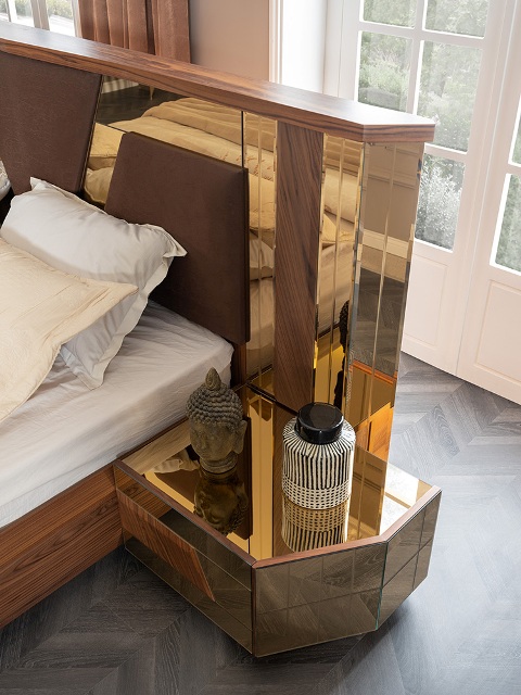 Коричневая спальня с золотом Вера, АРТ-Деко Коричневая спальня с золотом Вера, АРТ-Деко