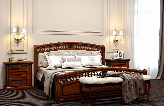 Темная мебель для спальни Доминика