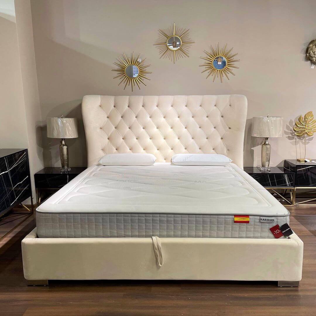 Мягкая кровать украинского производства с мягкой спинкой в каталоге spalnia.com.ua