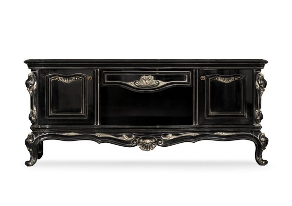 Черная тумба ТВ Мона Лиза