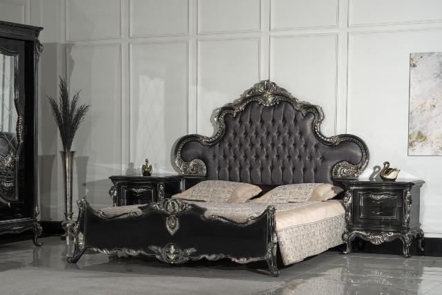 Мона Лиза черная спальня в стиле барокко Мона Лиза черная спальня в стиле барокко