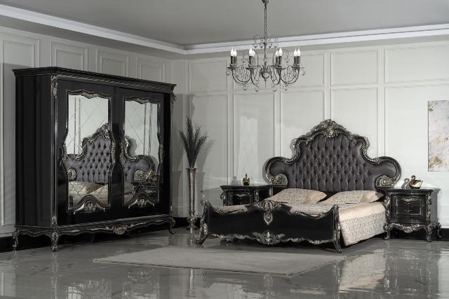 Мона Лиза черная спальня в стиле барокко Мона Лиза черная спальня в стиле барокко