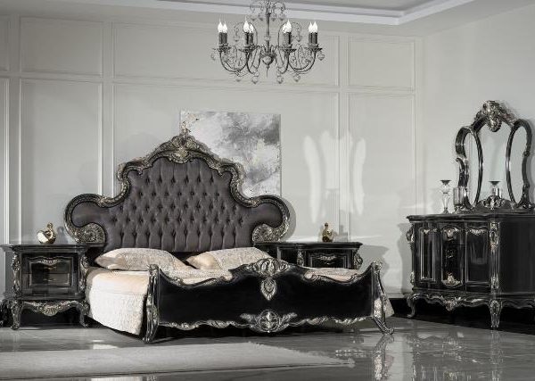 Мона Лиза черная спальня в стиле барокко