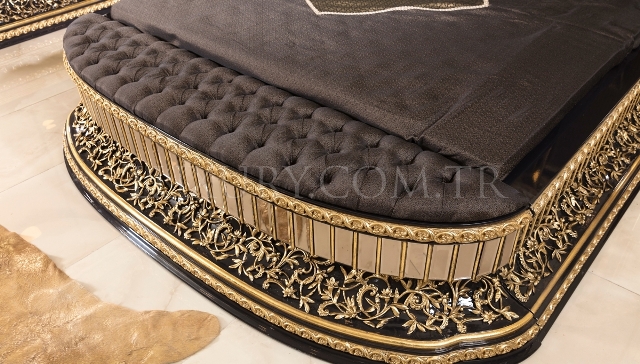 Элитная черная кровать с золотом Геракл Элитная черная кровать с золотом Геракл