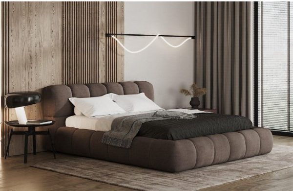 Коричневая дизайнерская кровать Кир