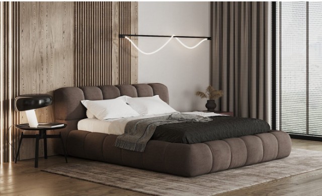 Коричневая дизайнерская кровать Кир Коричневая дизайнерская кровать Кир
