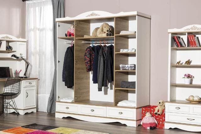 Кантри белая детская мебель для спальни Кантри белая детская мебель для спальни