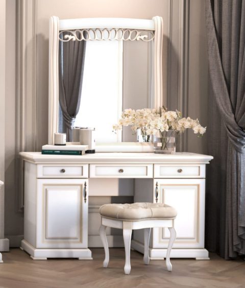 Белая деревянная спальня Доминика