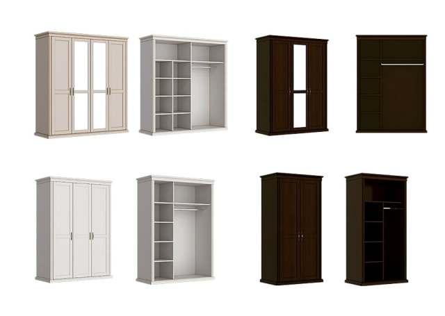 Белая деревянная спальня Доминика