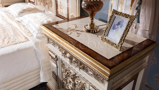 Император - белая резная спальня Император - белая резная спальня